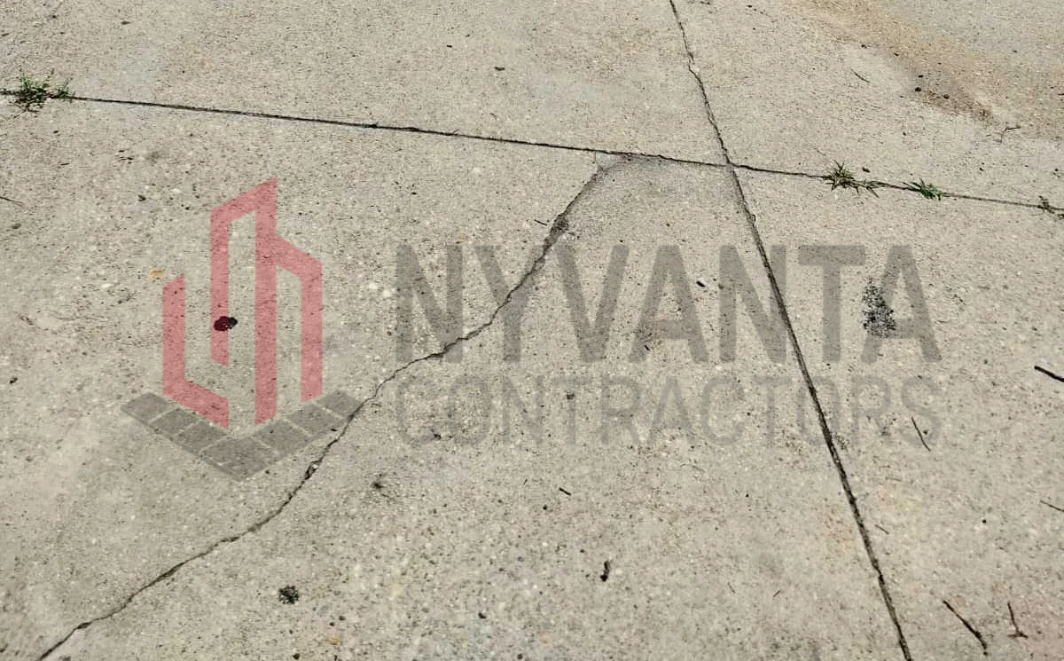 cracks in sidewalk